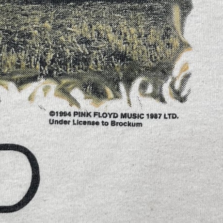 PINK FLOYD NORTH AMERICAN TOUR DIVISION BELL WHITE BROCKUM XL 6943