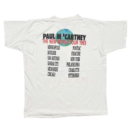 PAUL McCARTNEY THE NEW WORLD TOUR 1993 WHITE XXL 8827