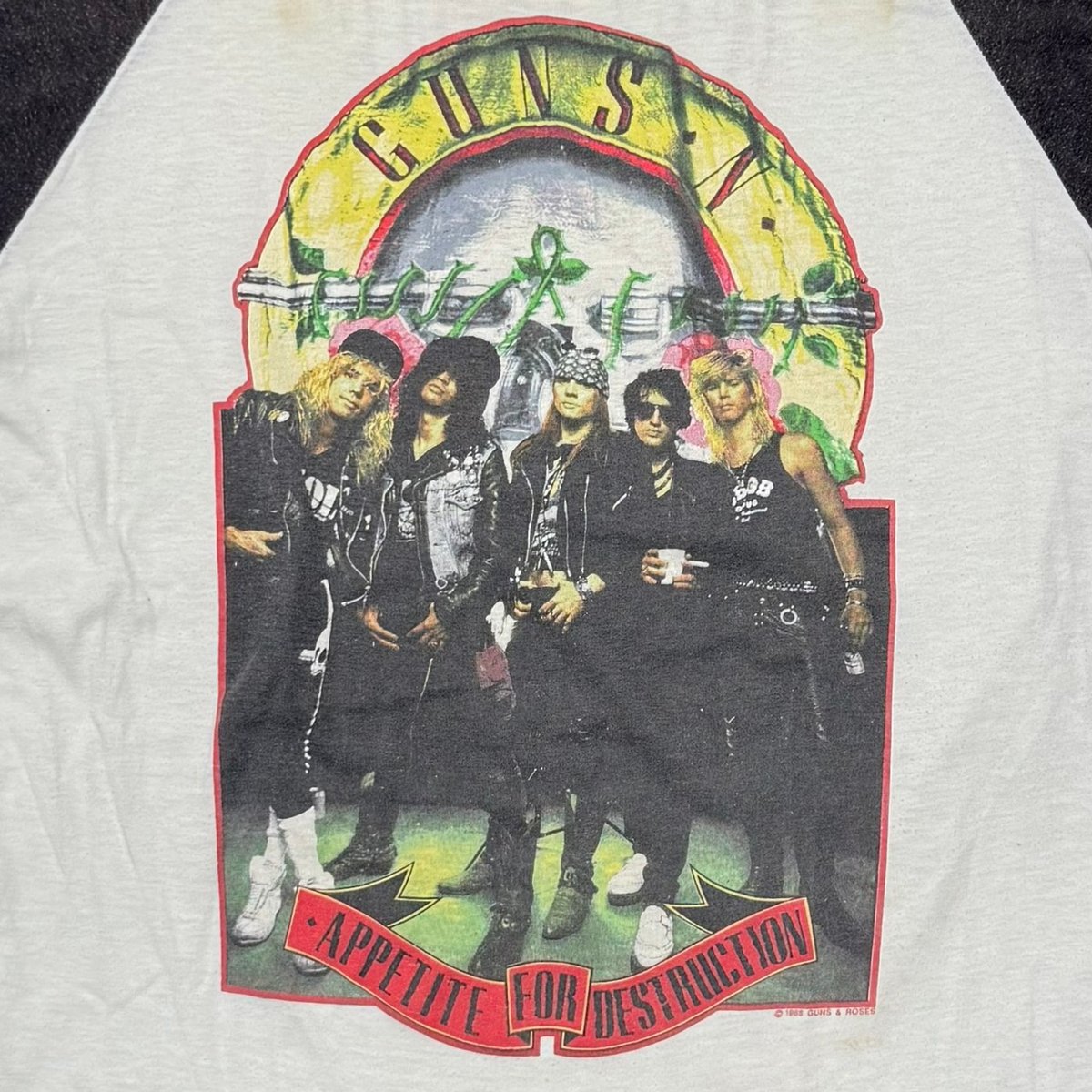 GUNS N' ROSES 1988 WELCOME TO THE JUNGLE RAGLAN