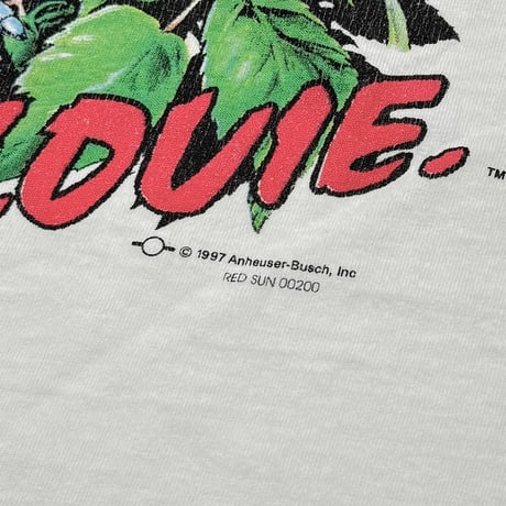 Budweiser 1997 LIZARD PRINTED POCKET WHITE anvil LARGE 2590