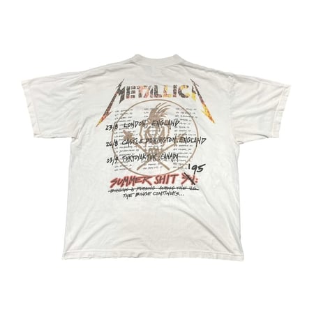 METALLICA SUMMER SHIT 1995 TEE WHITE XL 6218