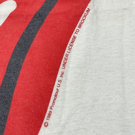 ROLLING STONES 1989 NORTH AMERICAN TOUR LIP & TONGUE WHITE XL