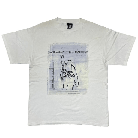RAGE AGAINST THE MACHINE 1999 THE BATTLE OF LOS ANGELES WHITE FITS XL 5051
