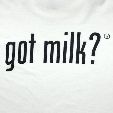 OLD&VINTAGE got milk ? DOUBLE SIDE WHITE ALLSPORT LARGE 9757