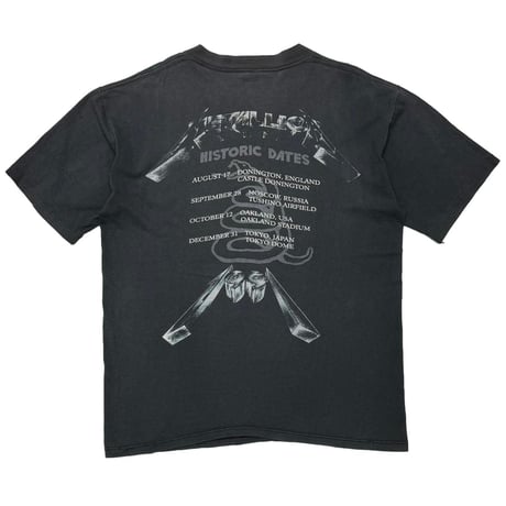 METALLICA 4 FACE HISTORIC DATES 1991 METALLICA TAG LARGE 2329