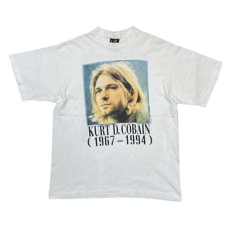 NIRVANA KURT COBAIN MEMORIAL DOUBLE SIDE WHITE GIANT BY TEE JAYS XL 4504