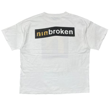 NINE INCH NAILS broken n LOGO WHITE ALL SPORT XL 0335