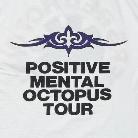 RED HOT CHILI PEPPERS POSITIVE MENTAL OCTOPUS TOUR HOODED LS WHITE FITS XL 0038