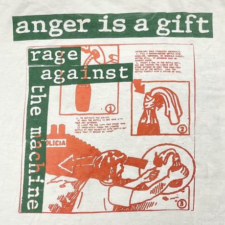 RAGE AGAINST THE MACHINE PORTRAIT BACK MOLOTOV WHITE SCREEN STARS XL 5861