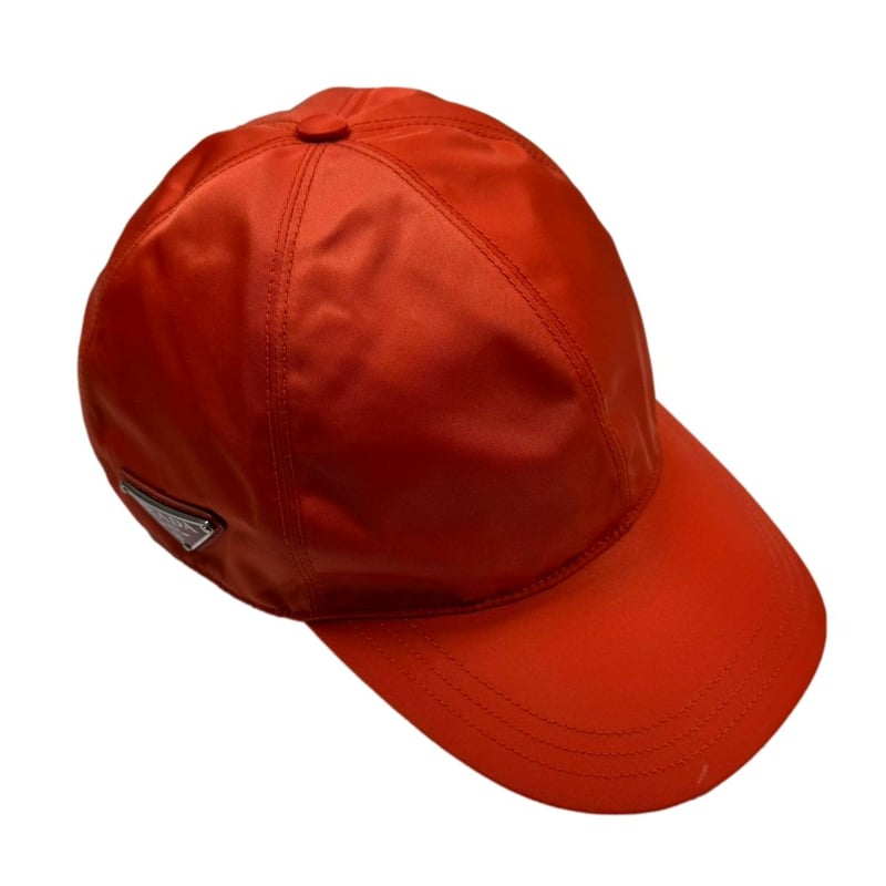 PRADA RE- NYLON BASEBALL CAP ORANGE XL | greatL