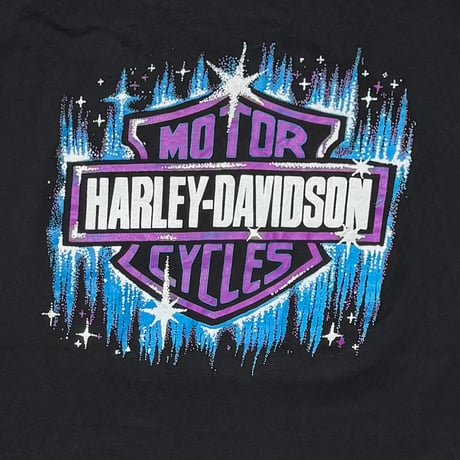 HARLEY DAVIDSON CHROME EMBLEM BOOTLEG Q TEES LARGE 0092