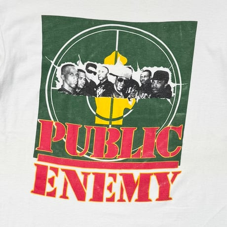 PUBLIC ENEMY TARGET LOGO ON MEMBER WHITE FITS XL 7240