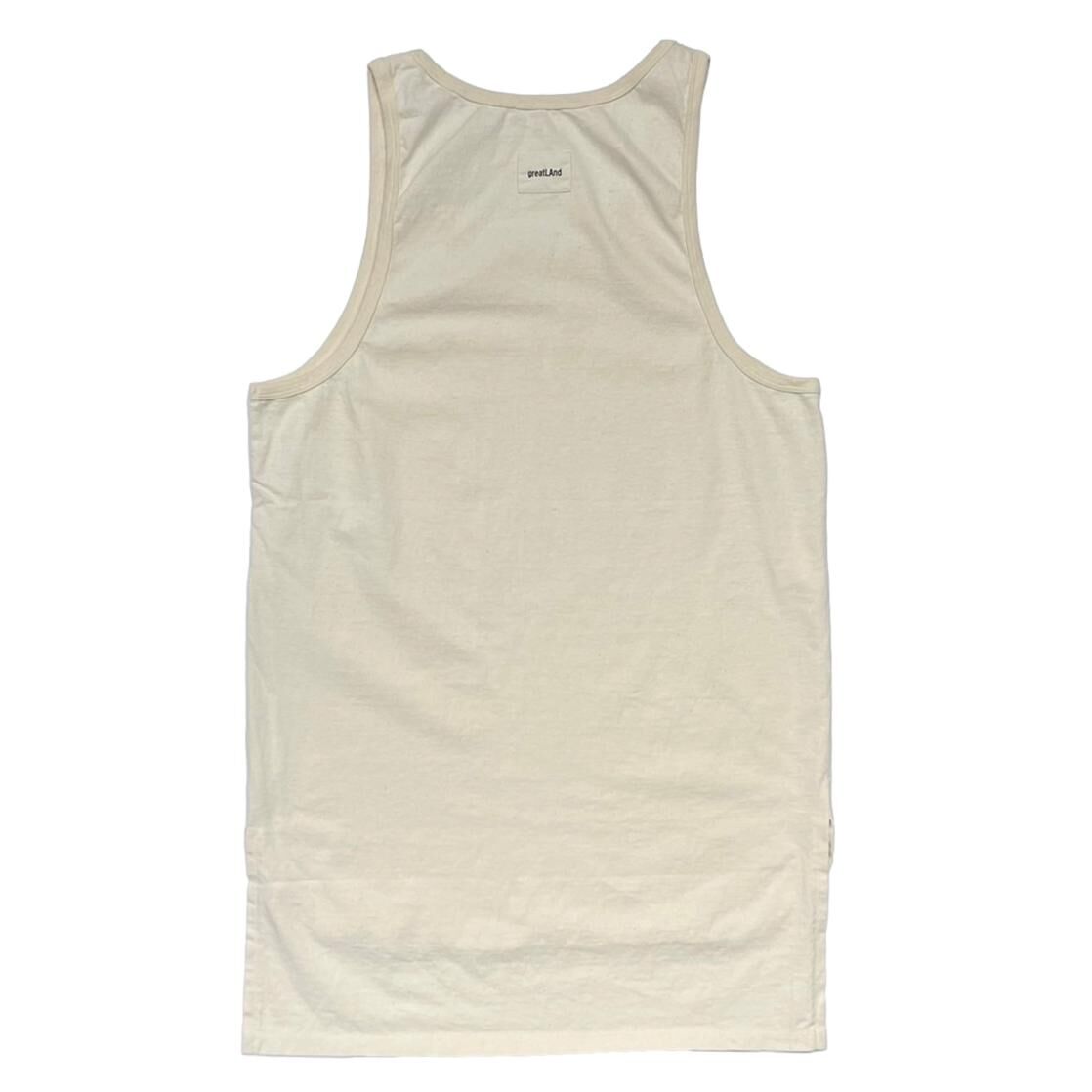 greatLAND オリジナル ノーマン タンクトップ ピグメントダイクリーム greatLAndタンクトップ greatLAND オリジナル NOMAN タンクトップ
