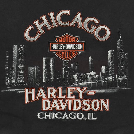 HARLEY DAVIDSON FLAME POCKET LS TEE CHICAGO XL 7415