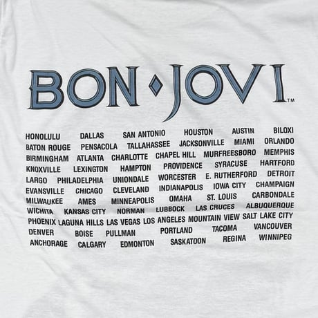 BON JOVI 1988 PORTRAIT BACK TOUR WHITE OSFA FITS XL 5344