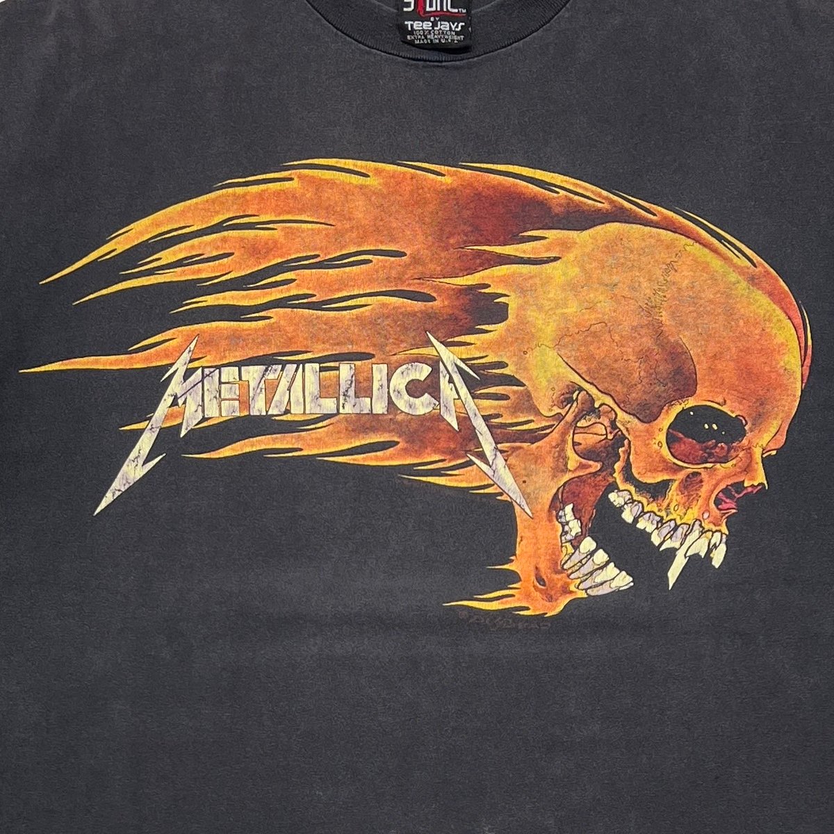 METALLICA PUSHEAD SIDE FLAME SKULL giant BY TEE 