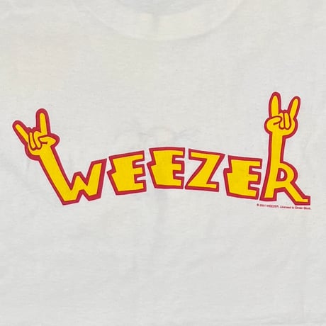 WEEZER 2001 WHITE HANES LARGE 2756