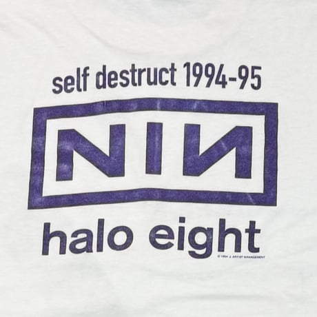 NINE INCH NAILS 1994 THE DOWNWARD SPIRAL SELF DESTRUCT HALO EIGHT WHITE ALL SPORT XL 0852
