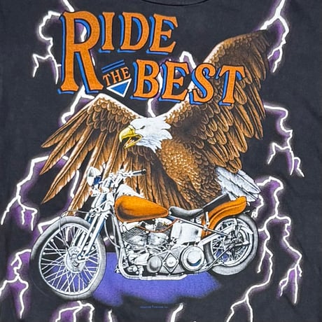 AMERICAN THUNDER RIDE THE BEST EAGLE & MOTORCYCLE LARGE 7683