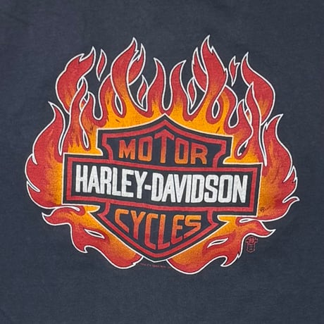 HARLEY DAVIDSON FLAMING EMBLEM BACK EAGLE KUTTER JANESVILL HANES XL 9127
