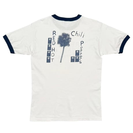 RED HOT CHILI PEPPERS 2002 BY THE WAY PALM TREE RINGER WHITE/NAVY ALSTYLE MEDIUM 9796