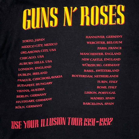 GUNS N' ROSES USE YOUR ILLUSION TOUR 1991-1992 BROCKUM XL 5181