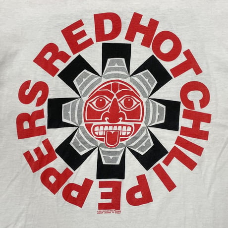 RED HOT CHILI PEPPERS 1991 DOUBLE SIDE Aztec TEE WHITE GIANT XL 8378