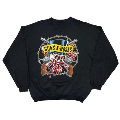 GUNS N' ROSES SKULL GUNS CREWNECK SWEAT BLACK XL 3733