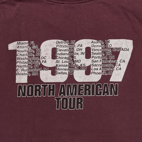 RAGE AGAINST THE MACHINE 1997 NORTH AMERICAN TOUR GIANT XL BURGUNDY 1872