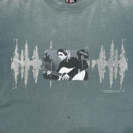 NIRVANA 1997 KURT COBAIN PORTRAIT GREEN GIANT BY TULTEX XL 3663