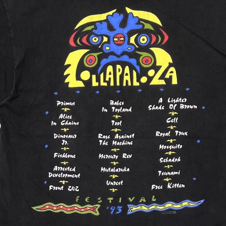 LOLLAPALOOZA 93' FESTIVAL BLACK HANES XL 0837