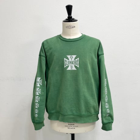 greatLAnd ORIGINAL CLUNKERS CREW NECK SWEAT SHIRT GREEN