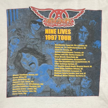 AEROSMITH NINE LIVES TOUR 1997 BOOTLEG WHITE DELTA XL 8177