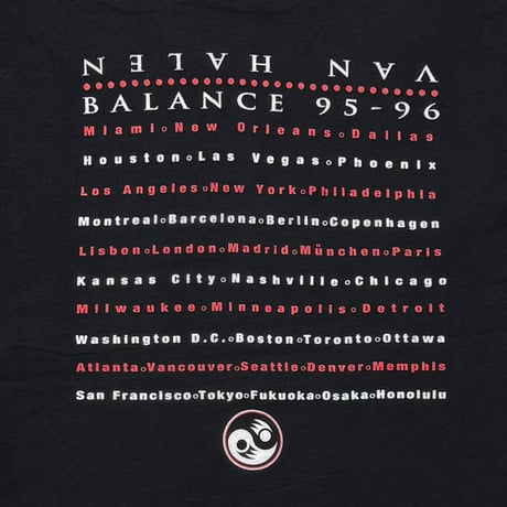 VAH HALEN 1995 BALANCE 1995-96 LS FRUIT OF THE LOOM LARGE 5425