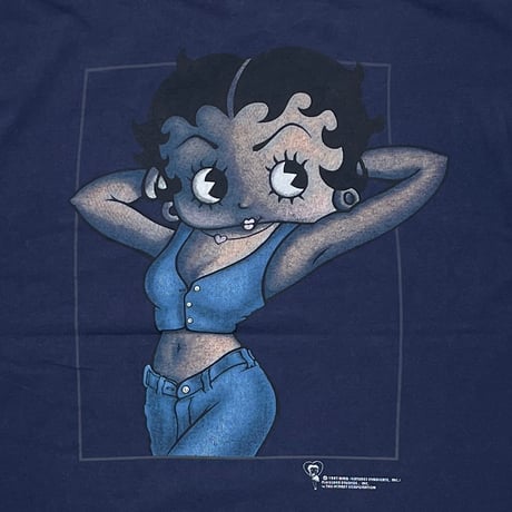 BETTY BOOP 1997 BW LOGO BETTY BOOP WEAR TOMMY HILFIGER PARODY NAVY CHANGES XL 9103