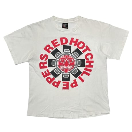 RED HOT CHILI PEPPERS 1991 DOUBLE SIDE Aztec TEE WHITE GIANT BY TEEJAYS XL 3449