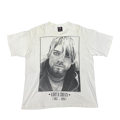 NIRVANA KURT COBAIN MEMORIAL TEE WHITE GIANT BY TEEJAYS XL 0444