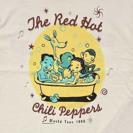RED HOT CHILI PEPPERS ONE HOT MINUTE WORLD TOUR 1996 BATHROOM NATURAL GIANT BY TEE JAYS XL 7532