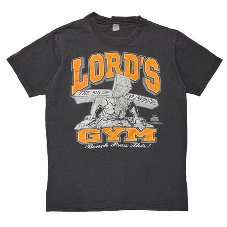 LORD'S GYM 1990 BENCH PRESS GYM! THE SIN OF THE WORLD FITS LARGE 1983