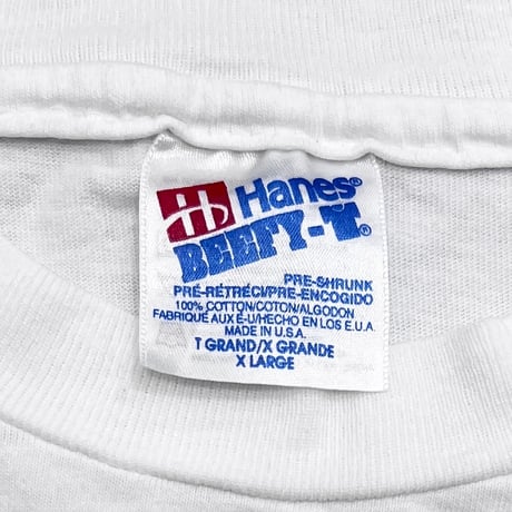 BRAD PITT MONOCHROME FACE WHITE HANES XL 6961