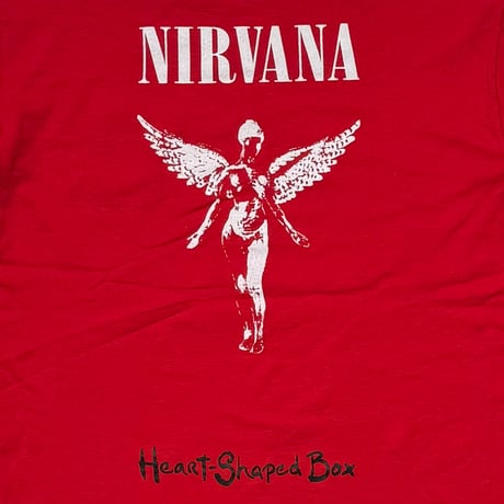 NIRVANA Y2K BOOTLEG HEART SHAPED BOX RED LS FRUIT OF THE LOOM SMALL 3210