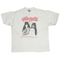 AEROSMITH 1994 WORLD TOUR ROCKS AMERICA WHITE ONEITA XL 4150