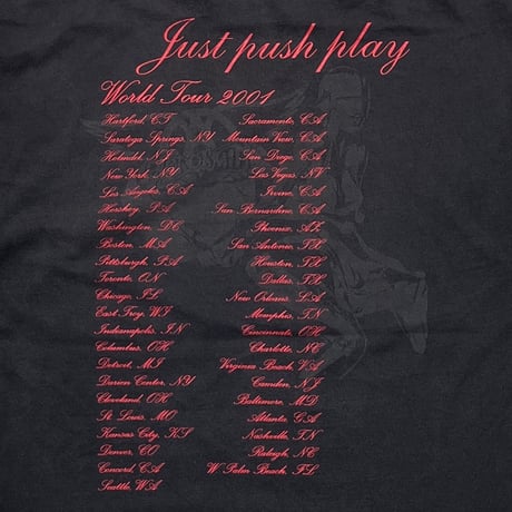 AEROSMITH SORAYAMA JUST PUSH PLAY WORLD TOUR 2001 GIANT FITS LARGE 5944