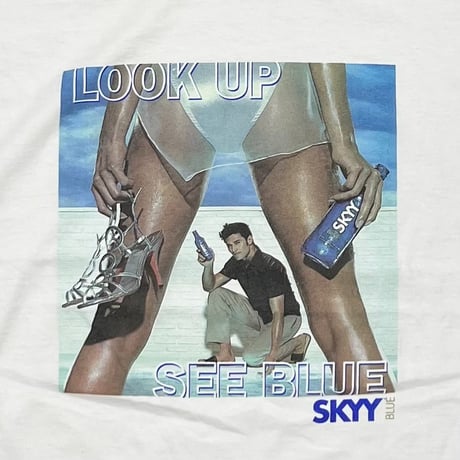 OLD&VINTAGE SKYY LOOK UP SEE BLUE PROMO WHITE GILDAN XXL 9844