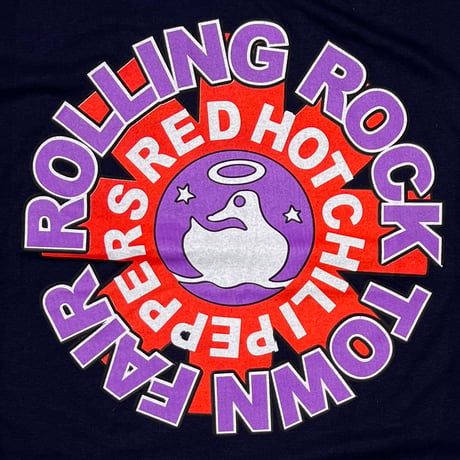 RED HOT CHILI PEPPERS ROLLING ROCK TOWN FAIR NAVY GILDAN XL 4973