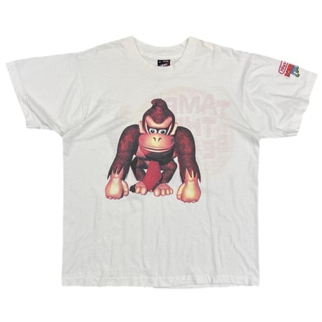 Nintendo DONKEY KONG COUNTRY TAME THE BEAST VIDEO GAME PROMO WHITE FRUIT OF THE LOOM LARGE 7565