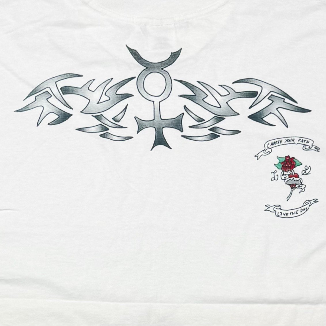 DENNIS RODMAN TATTOO LS WHITE XL 0467 | greatLA