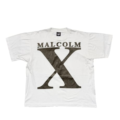 MALCOLM X HUGE TEXT WHITE SCREEN STARS XL 9366