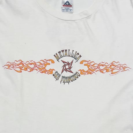 METALLICA 2004 SAN FRANCISCO FLAME LS WHITE ALSTYLE LARGE 3359