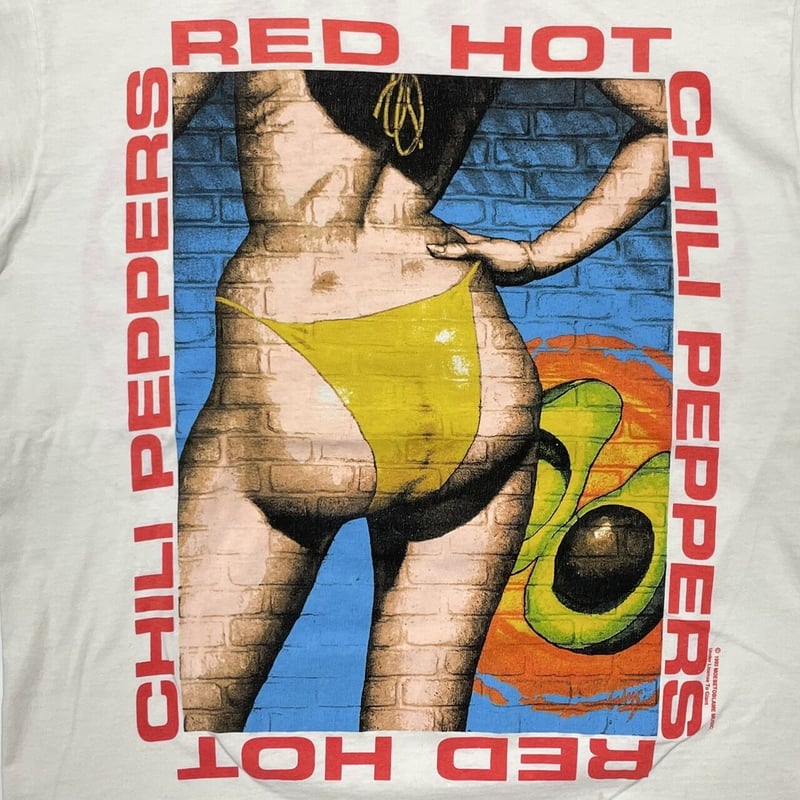 RED HOT CHILI PEPPERS BIKINI WALL 1992 WHITE GI